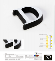 Nouvelle conception 2026 – Lettres lumineuses LED étanches avec trous perforés, éclairage LED intégré, lettres murales 3D