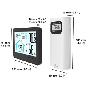 Nhà không dây trong nhà ngoài trời nhiệt độ và độ ẩm mét Trạm thời tiết kỹ thuật số Type-<span class=keywords><strong>C</strong></span> sạ<span class=keywords><strong>c</strong></span> Dự báo thời tiết tính năng - Product Image 2