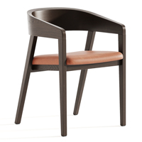 Chaise de salle à manger en bois moderne minimaliste Silvano 10 avec dossier en rotin, pieds en hêtre robustes, housse en lin confortable