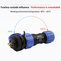 Connecteur d'aviation étanche IP68 de haute qualité, fiche femelle SP13 et prise mâle circulaire pour Weipu