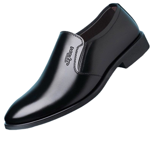 Zapatos Casuales de Negocios para Hombre, Estilo Inglés, Otoño, Nuevos, Zapatos de Boda, PU, Aumentan la Estatura, Sin Cordones - Product Image 1