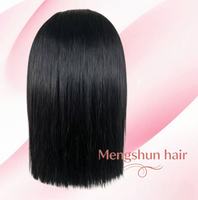 Perruque de cheveux humains naturels vierges vietnamiens, coupe bob droite, sans colle, densité 180%, couleur naturelle unique