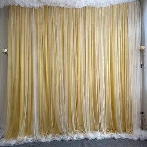 Panneaux de fond de scène de mariage personnalisés, draperies à double couche, décorations murales de scène d'événement - Product Image 4