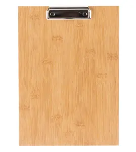 12 1/2" X 9 "Clipboard Wood with Sturdy Stainless Steel Spring Clip Hardboard Clip Board for Restaurant Writing Board