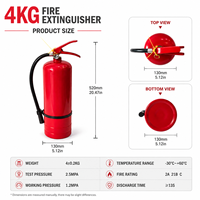 Extincteur portable de 4 kg avec tuyau et manomètre pour la protection incendie des véhicules, des maisons, des bureaux et des installations industrielles