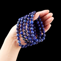 Bracelets en perles de quartz lapis-lazuli naturel, unisexe, vintage, élégants, bijoux à 64 facettes, cadeau, vente en gros d'usine, modèle