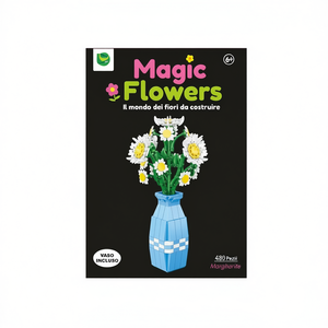 <b>Magic</b> Flowers Daisies Construction <b>Set</b> 488 Pieces Vase Included 6+ Years - Product Image 2