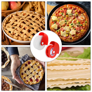 Creative PP Round Pastry Cutter <b>Wheel</b> Pizza Dough Roller Crimping Edge Dishwasher Safe Freezer Safe Baking Tool Perfect Pretzels - Product Image 3