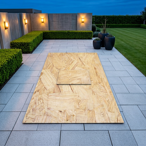 Tablero <span class=keywords><strong>OSB</strong></span> de 18 mm de espesor, material de <span class=keywords><strong>madera</strong></span> de pino, tablero de partículas orientadas para villas, materiales de construcción estandarizados. - Product Image 1