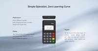 Terminal de paiement portable MP63 Mpos avec CPU sécurisé 32 bits et Bluetooth