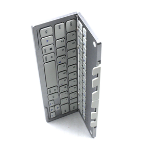 <span class=keywords><strong>Clavier</strong></span> sans fil rechargeable miniature avec rétroéclairage LED, pliable en deux parties avec support, pour téléphone portable, tablette, universel - Product Image 6