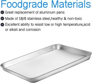 Plaque de cuisson rectangulaire en aluminium écologique, taille personnalisée, nouvelle arrivée, résistante au four, pour biscuits, pain, gâteaux et baguettes - Product Image 4