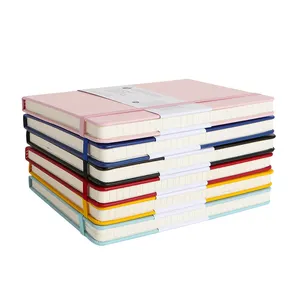 Wholesale Leather Bound Lined Journal Elastic Band Notebook With High Quality