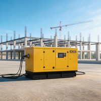 Groupe électrogène diesel super silencieux 88 kW avec moteur Baudouin, démarrage automatique, 400 V/230 V 50 Hz, type conteneur, rendement 80 %, modèle APD110BD