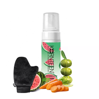 YANMEI Großhandel Sunless Tanning Foam Instant Bronzing Mousse Mit Handschuhen Wassermelone Karotte Olive