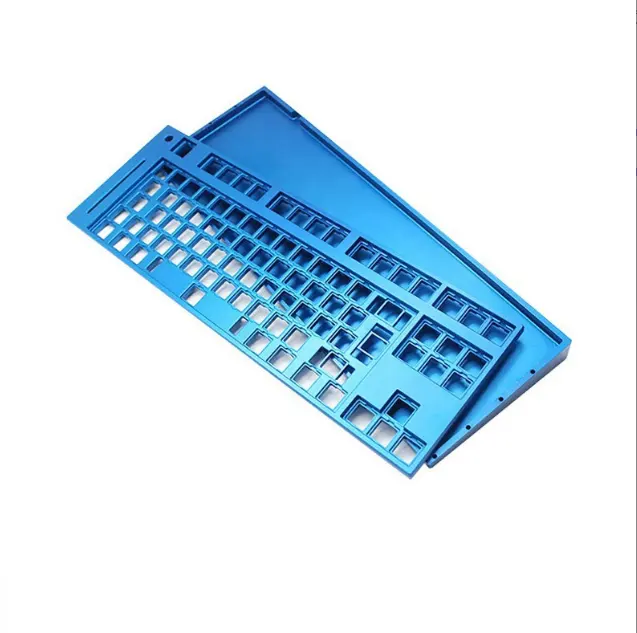 परिशुद्धता cnc मिलिंग मशीनिंग कंप्यूटर कीबोर्ड मामले यांत्रिक कीबोर्ड उपकरण ओम धातु भागों एनोड कस्टम रंग