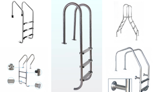 Échelle de <span class=keywords><strong>piscine</strong></span> encastrée à 2 marches, main courante antidérapante en <span class=keywords><strong>acier</strong></span> inoxydable 304 pour petites piscines résidentielles enterrées et <span class=keywords><strong>hors</strong></span> <span class=keywords><strong>sol</strong></span> dans les jardins. - Product Image 6