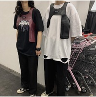 Sac de poitrine unisexe en polyester, style streetwear tendance, avec boutons et rubans, motif locomotive, logo personnalisé, été