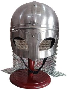 Casco vikingo Medieval de alta calidad, armadura de cota de malla hecha a mano, estilo antiguo, acero suave para recreación, Cosplay para Halloween - Product Image 2
