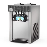 Vente à chaud de machine à crème glacée molle à trois saveurs certifiée CE Fabricant de machine à yaourt glacé