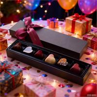Boîte d'emballage cadeau vide de luxe moderne en carton rigide recyclé biodégradable imprimé sur mesure pour chocolats et aliments