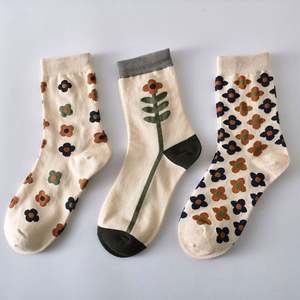 Mid-calf Cotton Flower <b>Socks</b> Crew Mid Tube <b>Socks</b> for Women Sweat Absorption Soft <b>Socks</b> - Product Image 6