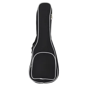 Mochila de tecido Oxford para guitarra, estojo aconchegante de 23 polegadas, bolsos acolchoados à prova d'água para havaí, caixa de guitarra de quatro cordas, ideal para armazenamento