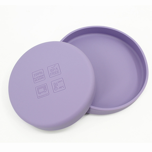Ensemble d'alimentation pour bébé en silicone durable, sans BPA, de qualité supérieure, écologique, avec assiette à collation et récipient alimentaire à ventouse, motif animal de dessin animé - Product Image 3
