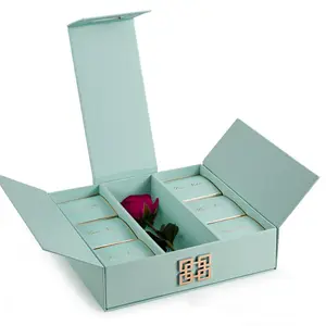 Caixa de embalagem personalizada de bolo de papel da lua, embalagens com divisor