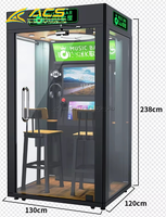Cabine de karaoké en métal à monnayeur ACS avec écran tactile en verre pour couple