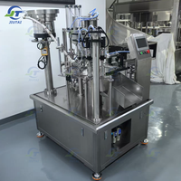 Machine de capsulage de remplissage de sachets automatiques à 4 buses avec bec de ketchup