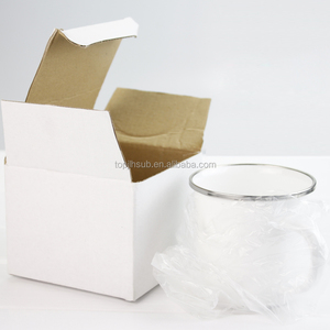 Topjlh 12oz แก้วมัคเคลือบสีฟ้า<span class=keywords><strong>ขอบ</strong></span><span class=keywords><strong>เงิน</strong></span>สีดำพิมพ์ซับลิเมชันสำหรับตั้งแคมป์ท่องเที่ยวกลางแจ้งตั้งแคมป์แคมป์ - Product Image 6