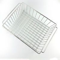 Panier de rangement en fil d'acier inoxydable pour usage domestique et industriel-Conception durable et peu encombrante