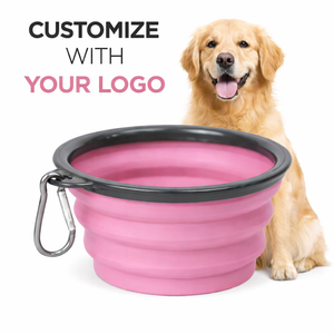 Tigela Dobrável de Silicone Personalizada com Mosquetão para Cães e Gatos, Embalagem com Logotipo OEM Disponível, Fabricante de Brinquedos para Animais de Estimação - Product Image 2