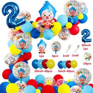 Kit de Guirnalda de Arco de <span class=keywords><strong>Payaso</strong></span> <span class=keywords><strong>Plim</strong></span> de 98 Piezas con Globos Metálicos de Número y Globos de Látex para Decoraciones de Fiesta de Cumpleaños Juguetes para Niños Baby Shower - Product Image 3