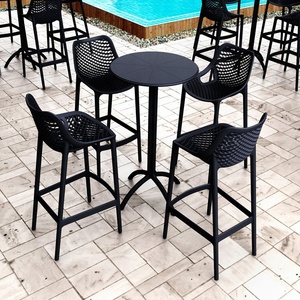 Hollow Restaurant Dining 76cm High <strong>bar</strong> <strong>Stools</strong> Outdoor Chair <strong>and</strong> <strong>Table</strong> Plastic Chair Cafe <strong>Bar</strong> pp Plastic <strong>bar</strong> <strong>Stool</strong> High Chair - Product Image 1