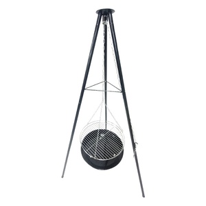 Chaîne de suspension personnalisée pour <span class=keywords><strong>barbecue</strong></span> portable, support trépied pour <span class=keywords><strong>barbecue</strong></span> extérieur au charbon de bois, modèle de chaîne de suspension pour camping - Product Image 1
