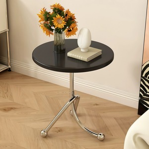<span class=keywords><strong>Tavolino</strong></span> da Caffè/Laterale in Legno Massello Stile Mediterraneo con Gambe in Metallo, Resistente e Facile da Pulire per Soggiorno e Arredamento Casa - Product Image 3