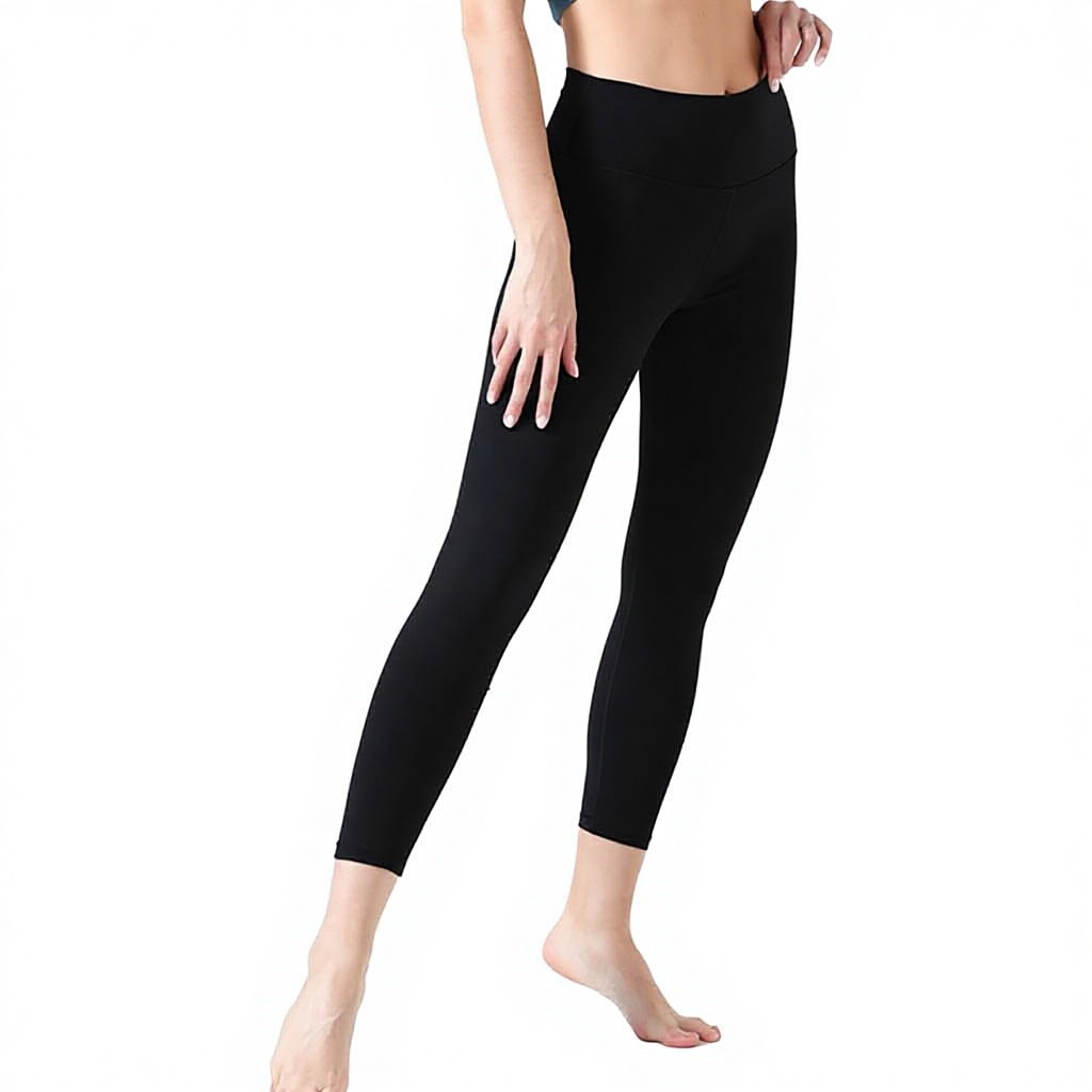 Women's High Waist Yoga Pants Tight-Fit Sports Scrub Clothes Soft 'Naked' Yoga Pants European American Style Solid Pattern
