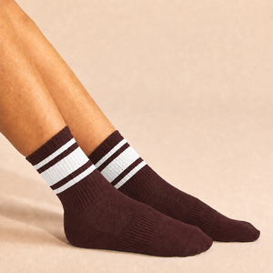 <b>Custom</b> Crew Stripe <b>Grip</b> Yoga <b>Socks</b> Non Slip Pilates <b>Socks</b> with Logo Anti Slip Sole OEM ODM Wholesale - Product Image 5