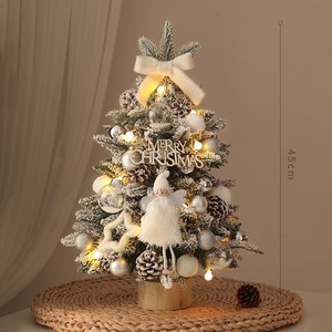 Kleine staande kerstboom, besneeuwd, kunstmatige kerstboom, voorgelicht met LED, volledig versierd, voor thuis, groothandel, feestelijke decoratie - Product Image 5