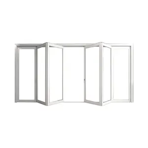 180 compatto bi fold porte in alluminio patio pieghevole arco esterno porta scorrevole in vetro malesia prezzo