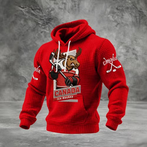 Sweat-shirt à capuche pour homme, impression par sublimation, 100% polyester, tricoté, respirant, avec poche, manches classiques - Product Image 4