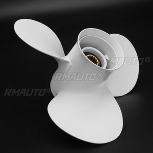 ใบพัดเรืออลูมิเนียม 11 3/8x12 นิ้ว สำหรับเครื่องยนต์ยามาฮ่า 40 48 50 55 60 แรงม้า  13 ร่อง  ขนาดเส้นผ่านศูนย์กลาง 90 มม. สีขาว 3 ใบพัด - Product Image 2