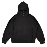 2025 nouveautés sweat à capuche design pour hommes avec fermeture à glissière en métal et cardigan masqué garde tendance sweat à capuche Ninja avec sweat à capuche en détresse