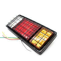 Feu arrière LED rectangulaire pour semi-remorque, rouge, ambre, clair, combiné, avec câbles de raccordement pour composant arrière de semi-remorque