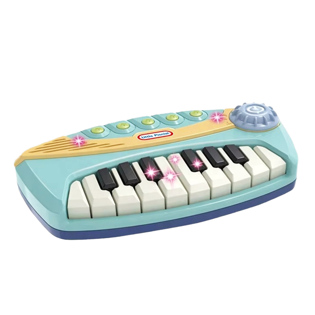 Belinda Digital Piano Electronic Keyboard Plastic Blue Electronic Toy with Light and Music Battery Operated