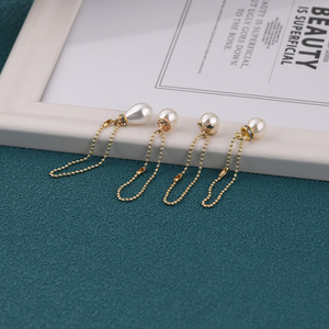 Breloques en chaîne de perles en forme de goutte d'eau, pendentif plaqué or de qualité AA pour la fabrication de bijoux DIY, usage quotidien unisexe - Product Image 3