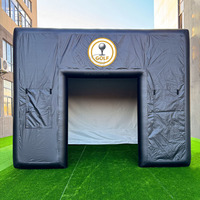 Cage de golf gonflable portable, simulateur de parcours, abri de type tente pop-up pour l'entraînement au golf en extérieur et en intérieur et l'ombrage