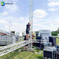 Structure de scène extérieure pour éclairage de concert, support d'affichage en treillis pour spectacle, stand d'exposition en aluminium sur mesure, treillis pour stand de salon professionnel